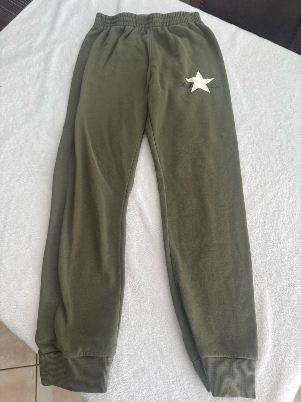 Converse Olive Green Sweatpants with White Star Accent